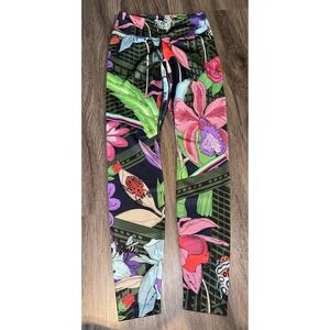 Nike Women's Dri Fit Leggings Bright Floral Design Size Small Tropical